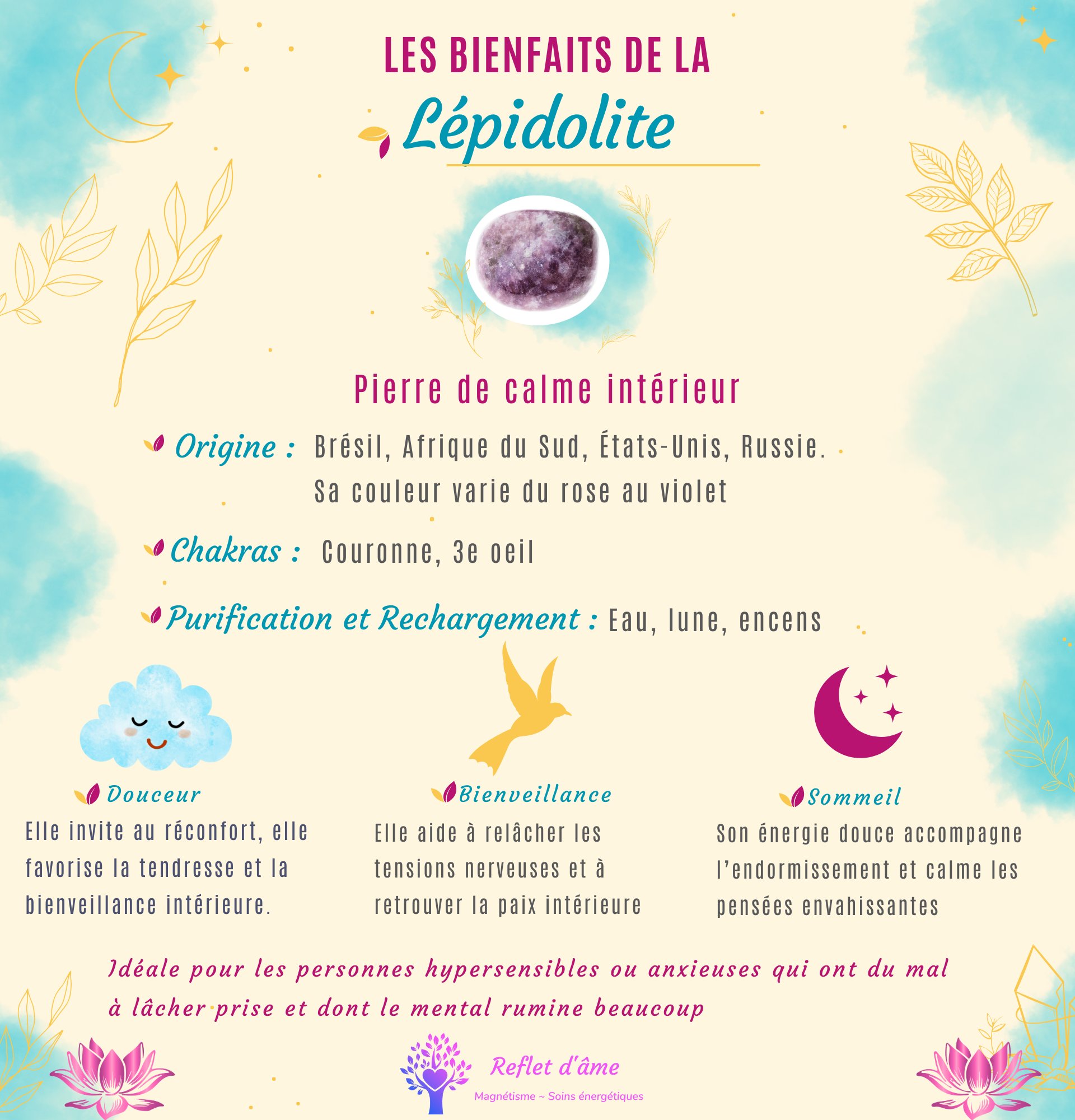 les bienfaits de la lépidolite