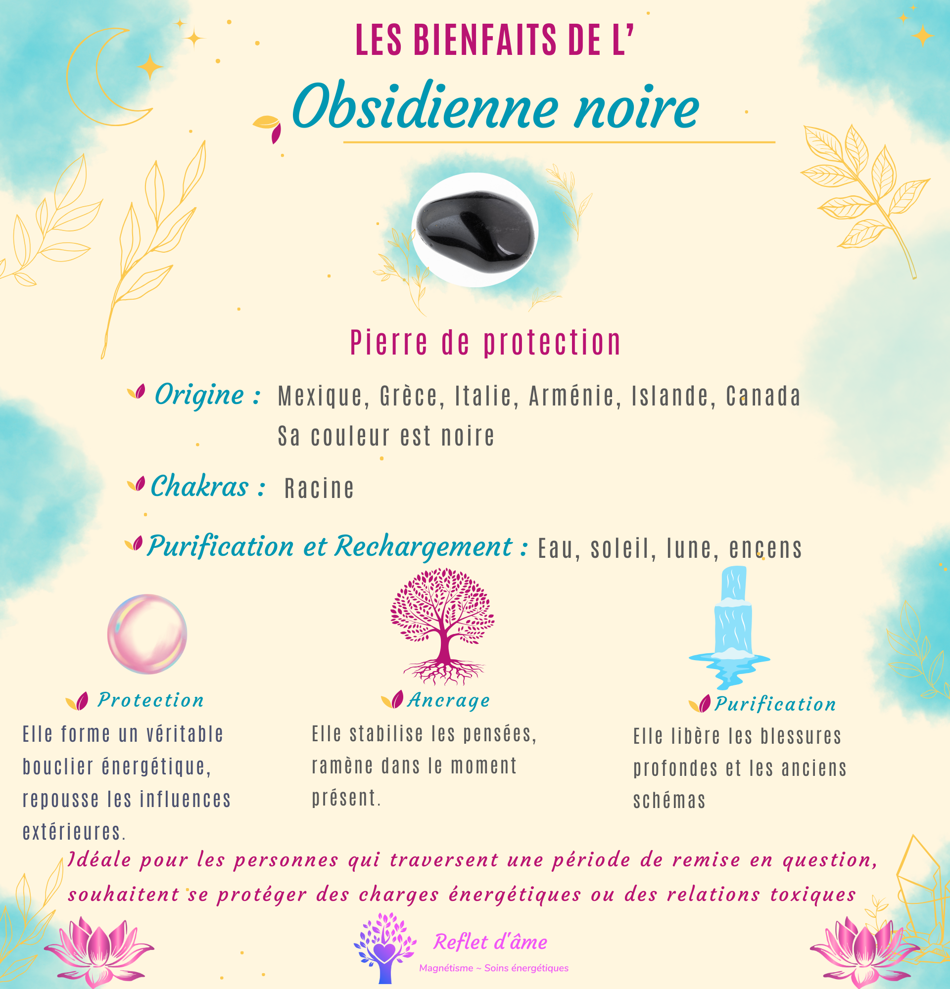 les bienfaits de l'Obsidienne noire